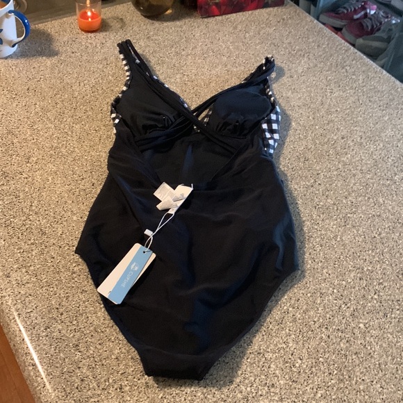 NWT CUPSHE Live on the beach CROSS STRAPPY DEEP V NECK padded BATHING SWIMSUIT♥️ - Picture 2 of 10